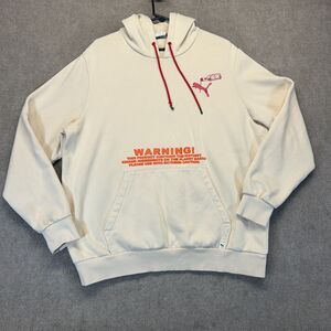 Puma Caliente Hoodie Men's XL Pullover Tan Taco Tuesday Hot Sauce Warning Flaw